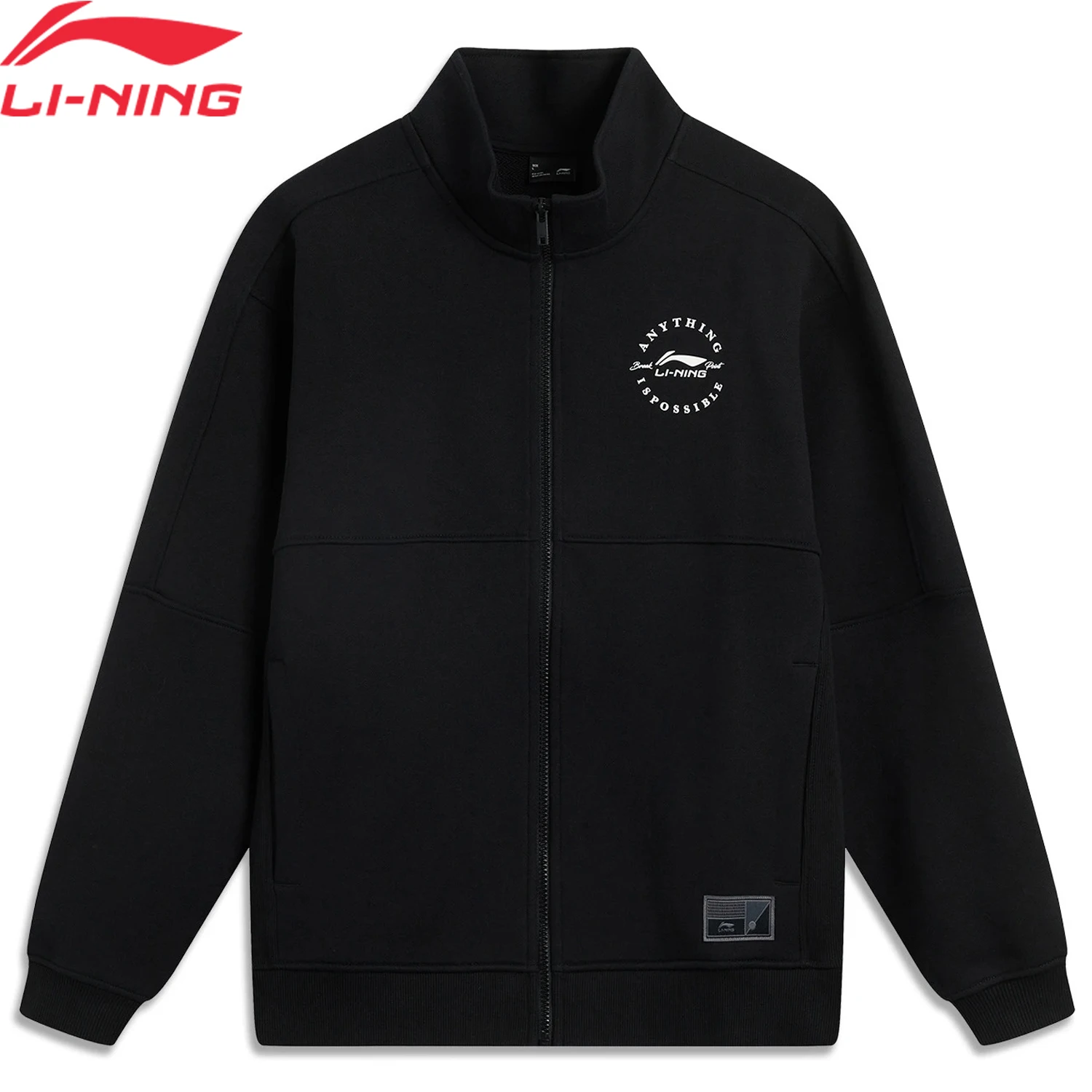 Li-Ning Men Sports Life Knit Coat Regular Fit 92%Cotton 8%Spandex Pockets Soft Comfortable LiNing Leisure Jacket AFDU591