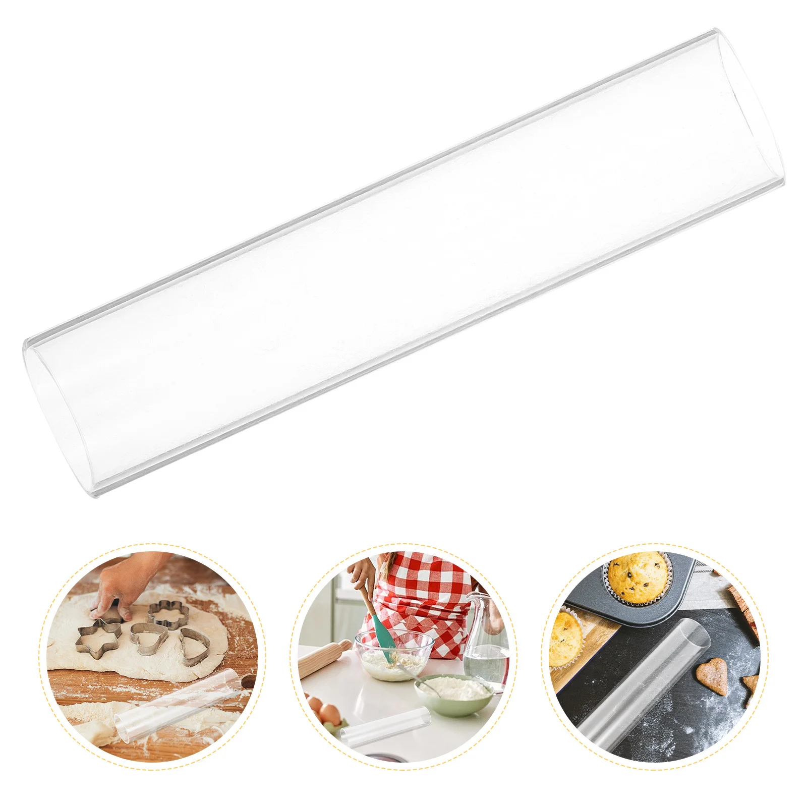 

1pc Transparent Round Cookie Dough Shaper Cylinder Non-Stick Mold For Cookies Biscuit Cake Chocolate Making Tool Storage