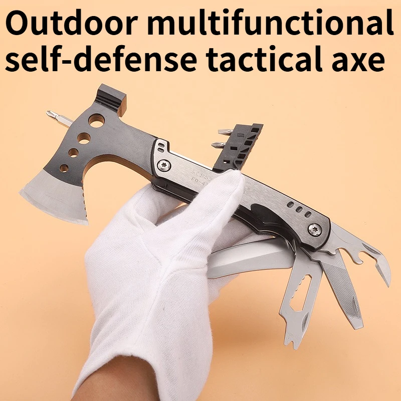 

NEW Outdoor Multifunctional Self-defense Tactical Axe Camping Portable Hammer Axe Combination Tool