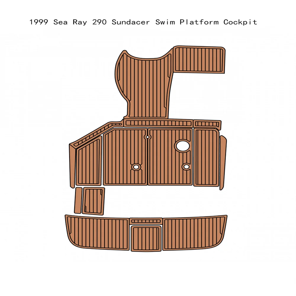 

Sea Ray 1969, 530, плавательная платформа, коврик для кокпита, лодка, напольный коврик из пены EVA из тикового дерева