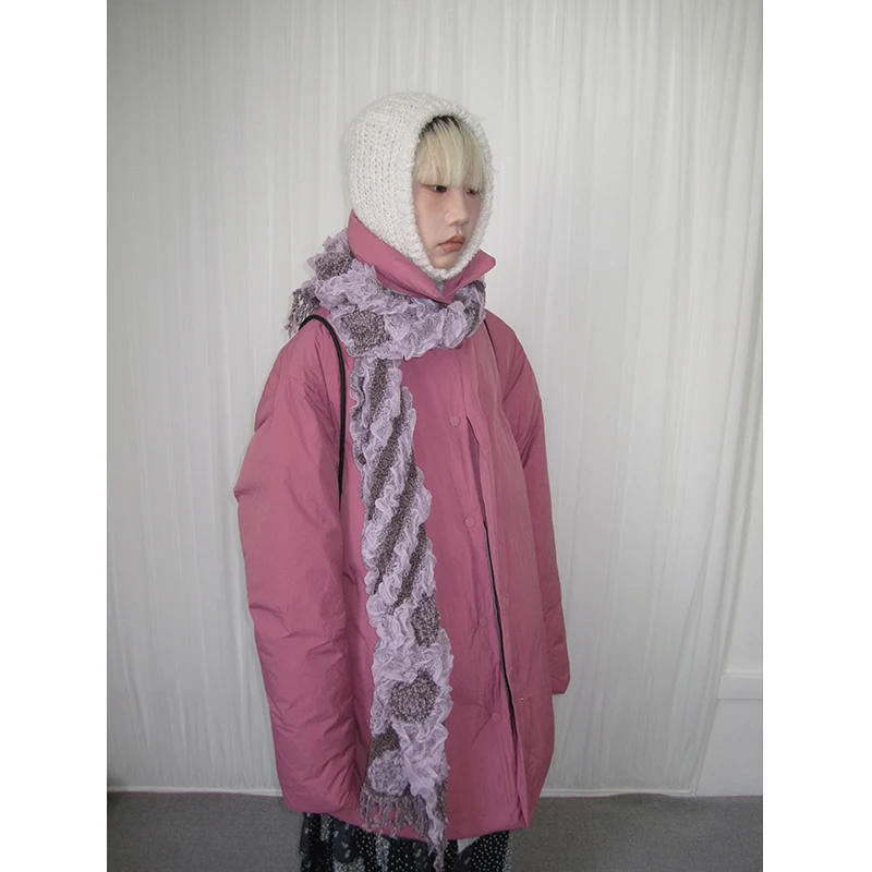 

Новая зимняя легкая теплая пуховая куртка для женщин, средней длины, с воротником-стойкой, в корейском стиле, простая, для повседневной носки, модная