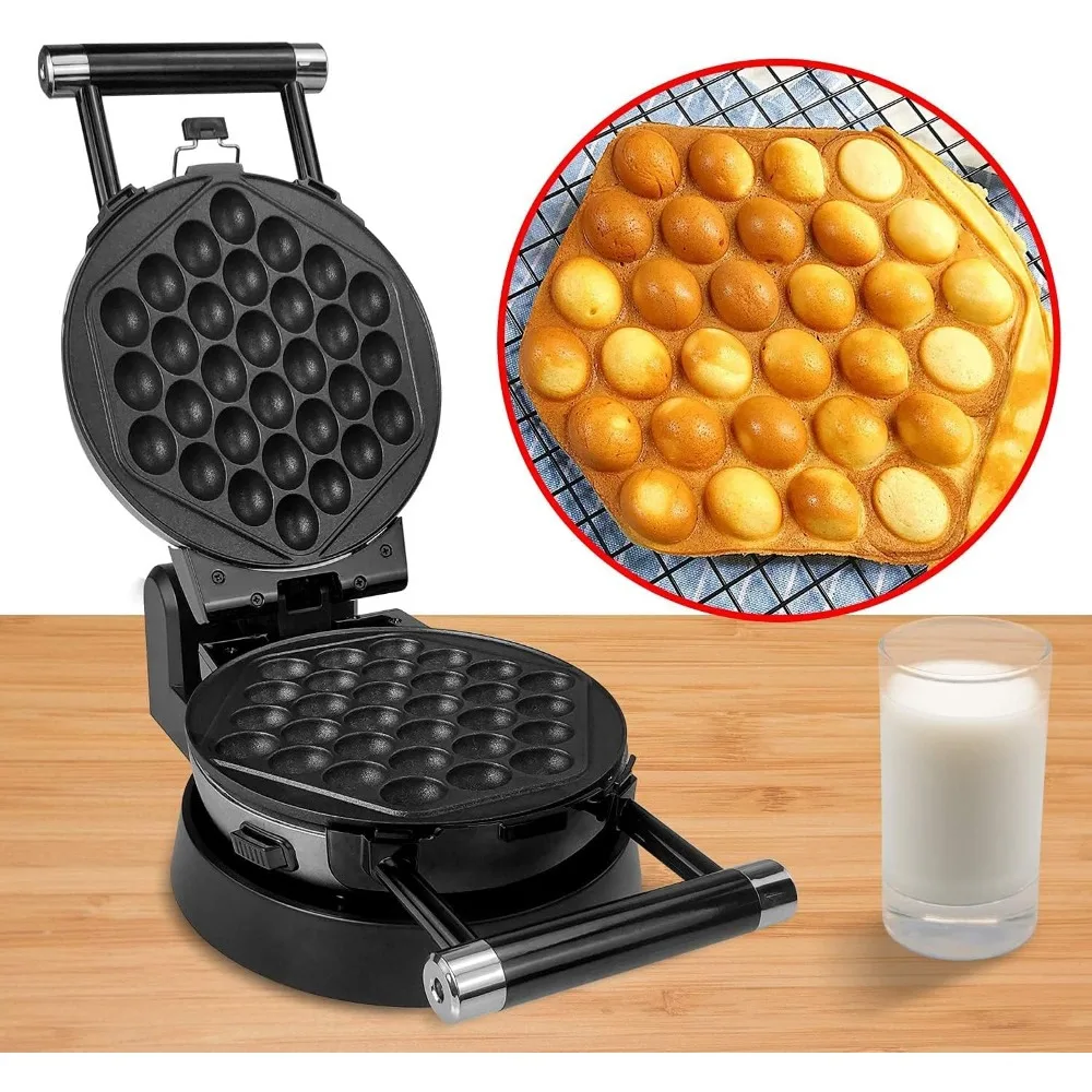 3-in-1 Waffle, Omelet, Egg Waffle Maker, 3 Removable Nonstick Baking Plates, Upgraded 360 Rotating