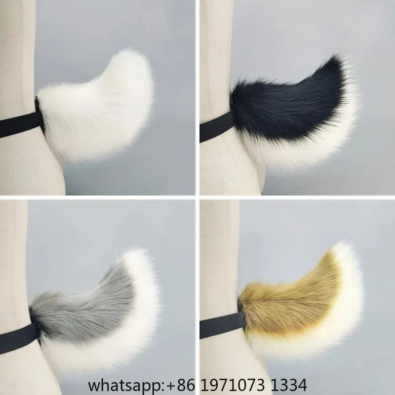Plush Bunny Hare Ears Hairbands Loppy Eared Rabbit Hair Hoop Fluffy Bunny Tail Cute Women Cosplay Accessories Fursuit Props
