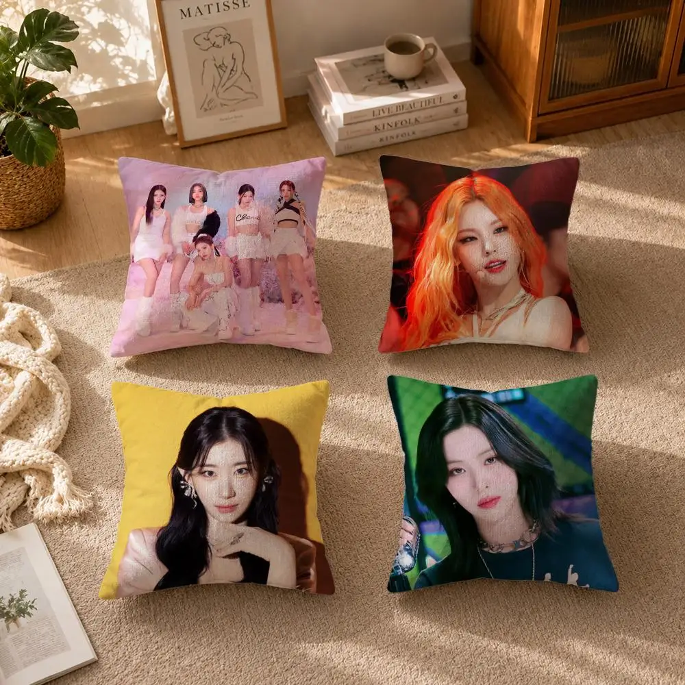 Band-IT-ZYS Cushion Cover Soft Short Plush Zippered Cushion Covers 40/45/50cm Square Decor for Sofa Home