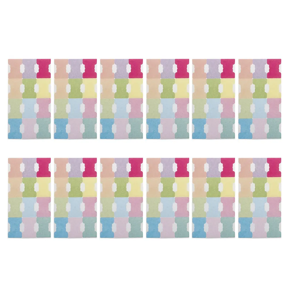 

12 Sheets Book Sticky Tabs Divider Index Markers for Document Organization Smooth Writing Long Lasting Adhesive