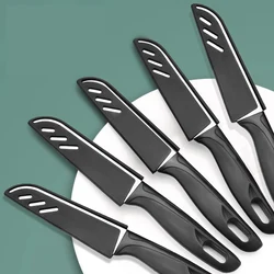Stainless Steel Fruit Knife with HolsterHome Convenient Office KnifeSafety Melon and Fruit Peeling Knife TB9195