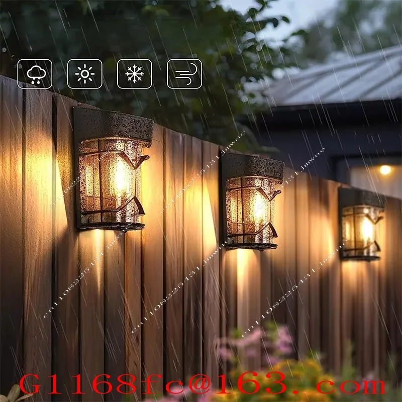 Solar-Powered Ambient Lighting Lamps, Outdoor Garden Decor Tungsten Filament Night Lights