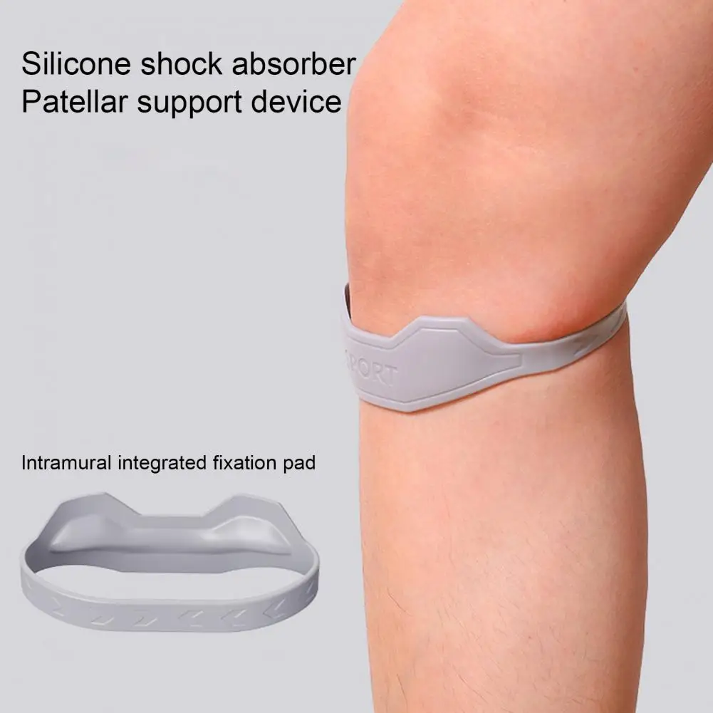 

2 шт. 2,7 см силиконовый ремешок для надколенника, стабилизатор сухожилий надколенника, наколенник, поддерживающий ремень для баскетбола, бега, фитнеса, тренировок