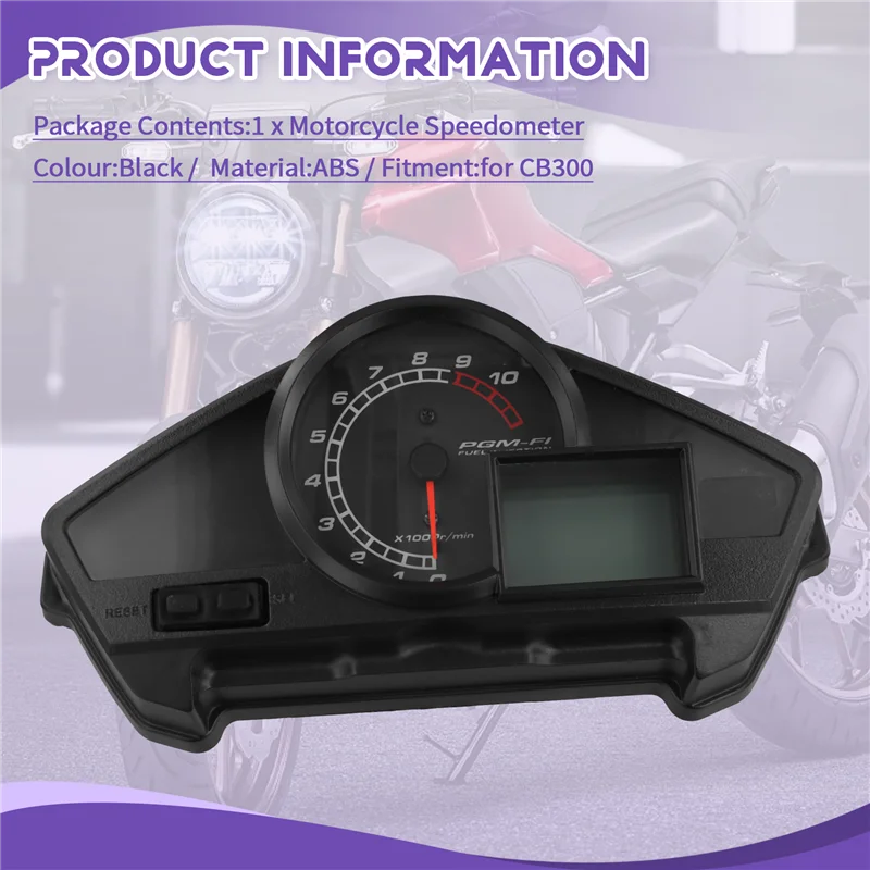 

Motorcycle Gauge Cluster Speedometer Tach Display For Honda CB300-A99D