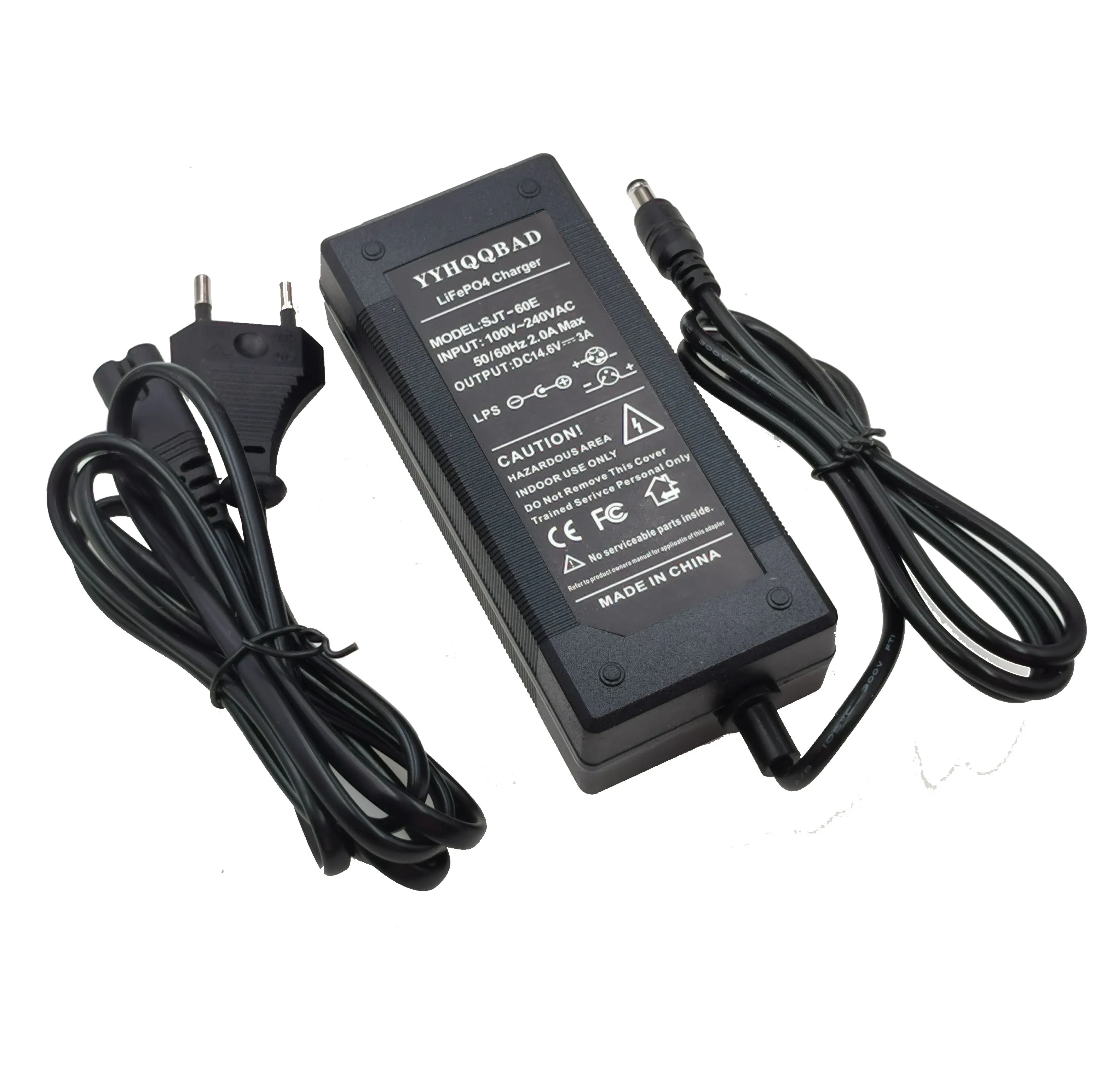 14.4 or 14.6V 3A Battery charger for 4S 3.2V 4series Lifepo4 Battery pack with 3A constant charging current