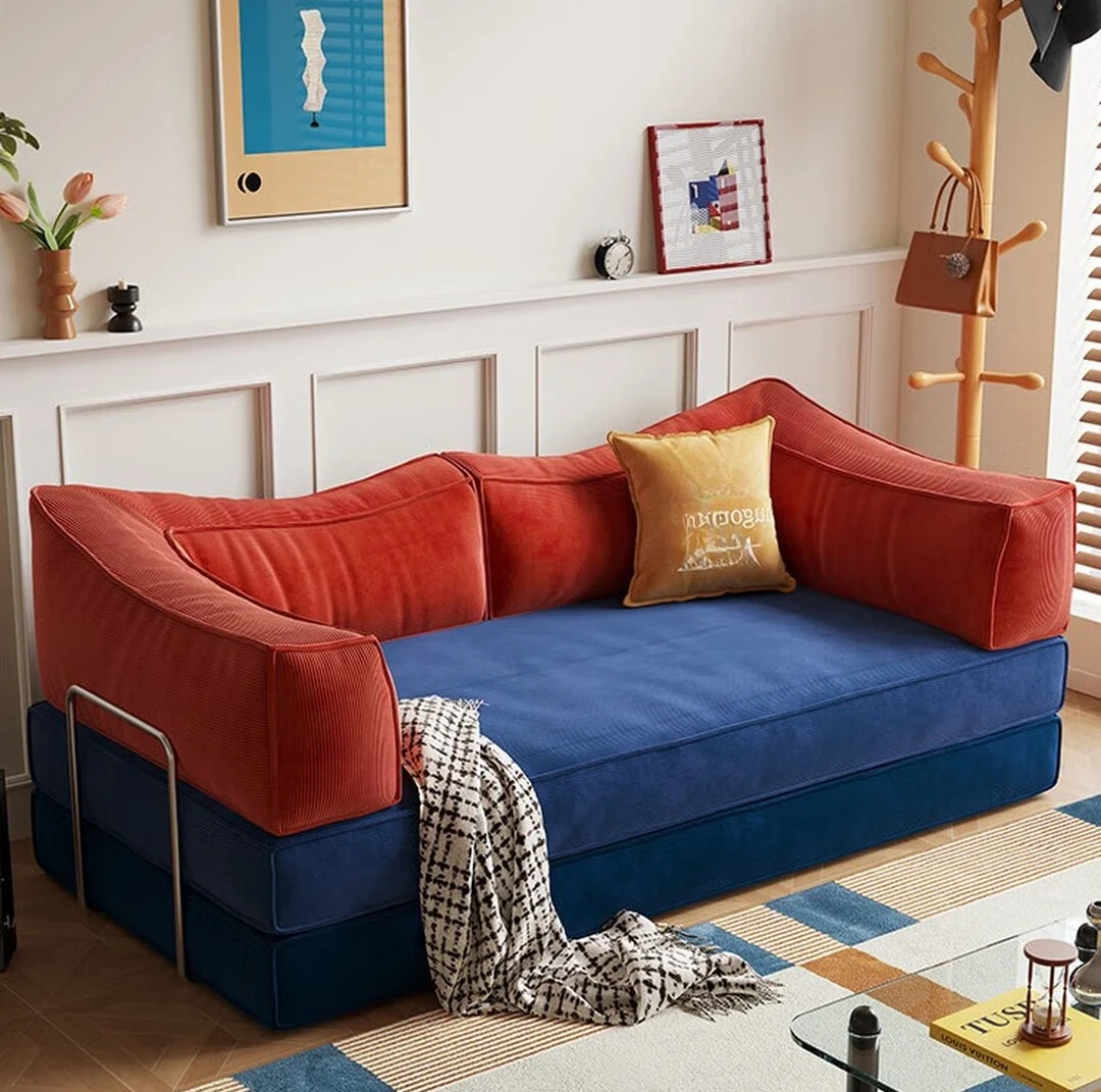 Pudding sofa bed, small apartment multi-function, folding integrated dual-purpose, modular sofa