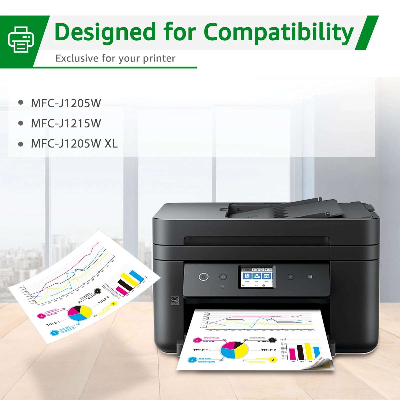 4Pack LC404 Ink Cartridges For Brother MFC-J1205W MFC-J1215W MFC-J1205W XL