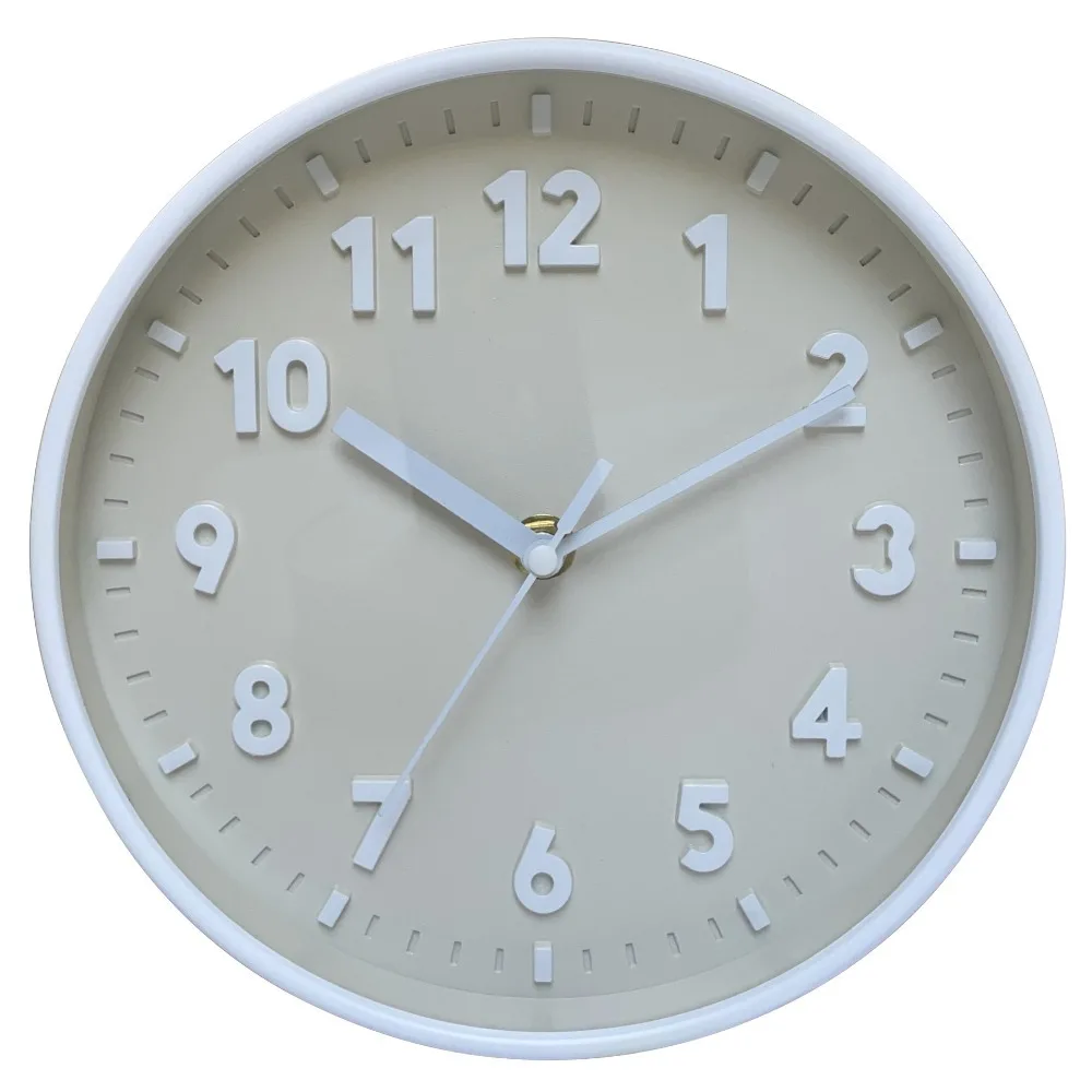 1PC 3D Number Wall Clock 8 Inch Battery Operated Silent Clocks Wall Mounted Non-Ticking Round Clocks Colorful Cute Wall Clock