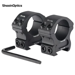 Shooin Optics 30mm & 1 Inch Rifle Scope Mount Precision Aluminum Design Fits 20mm Picatinny Rail Systems