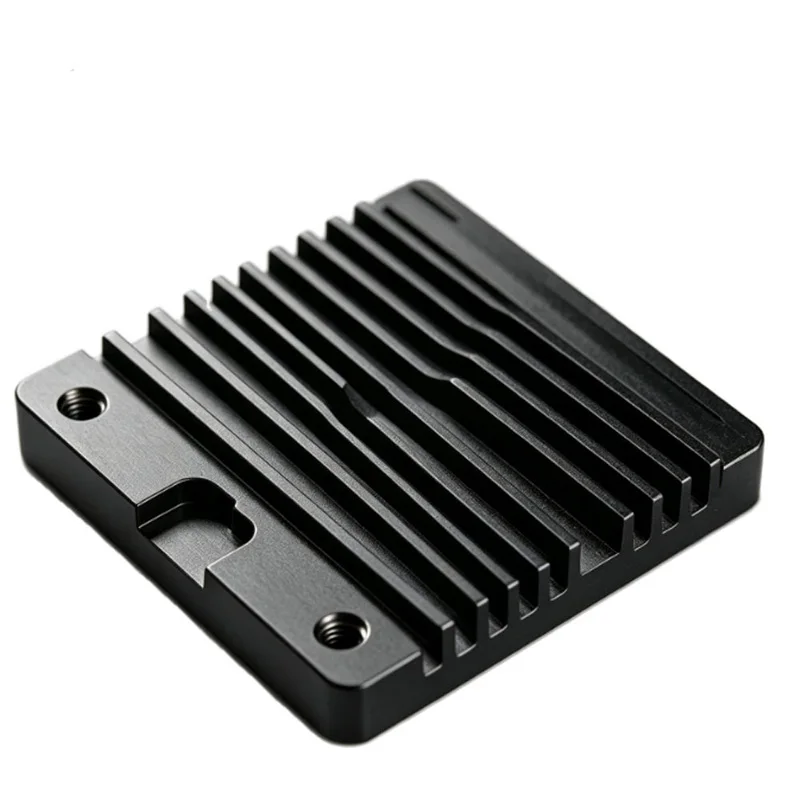 Custom CNC Machining Aluminum Heatsink Housing Wire EDM Black Anodizing Heat Dissipation Shell for Drone Controller Module