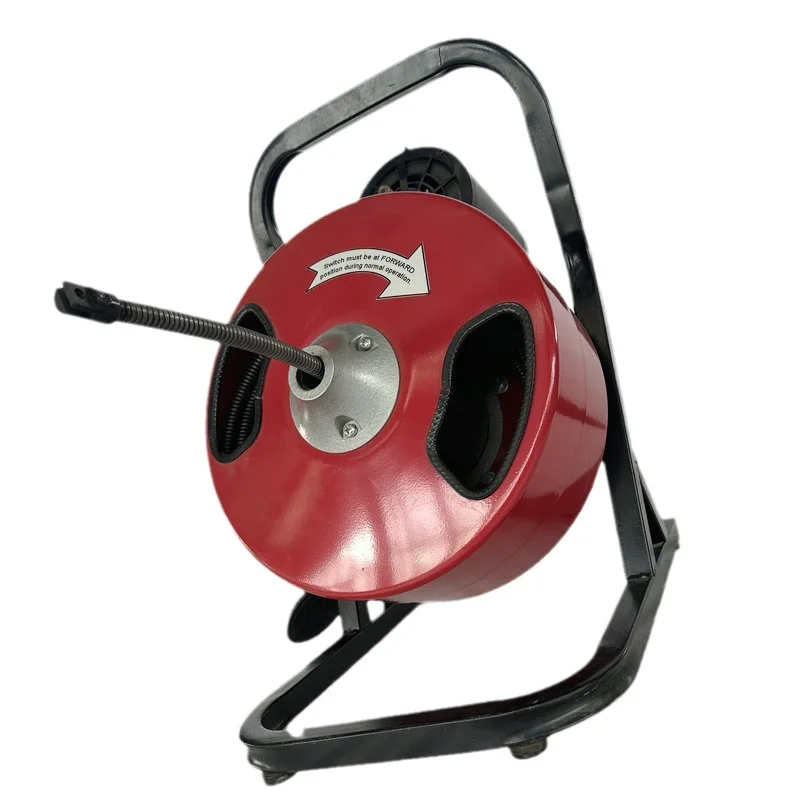 Sewer Machine Open Style Cable Case Drain Auger Pipe Electric Drain Auger Drain Cleaner Machine Heavy  Plumbing Equipment
