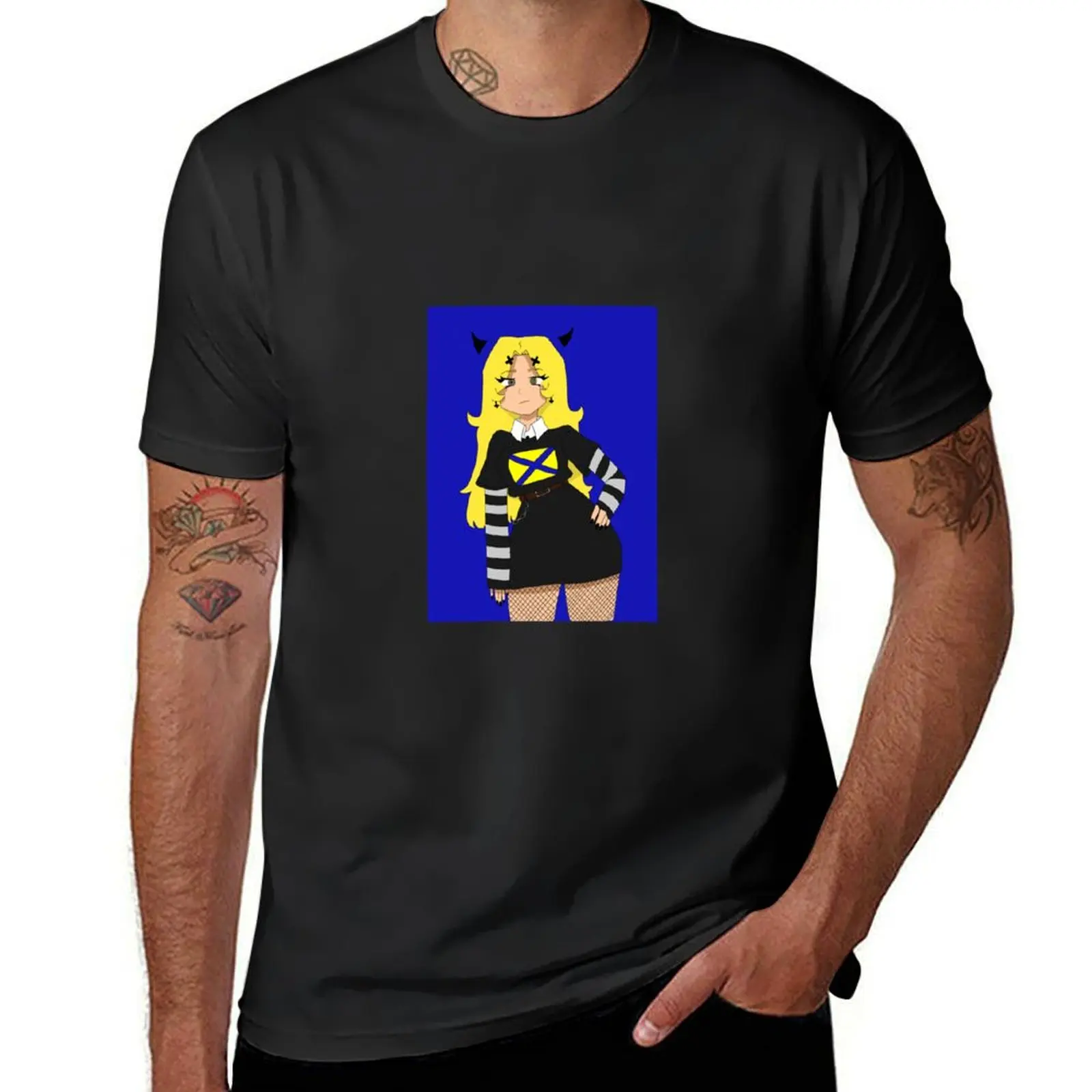 

magic girl T-Shirt customizeds sweat summer tops anime plain black t shirts men