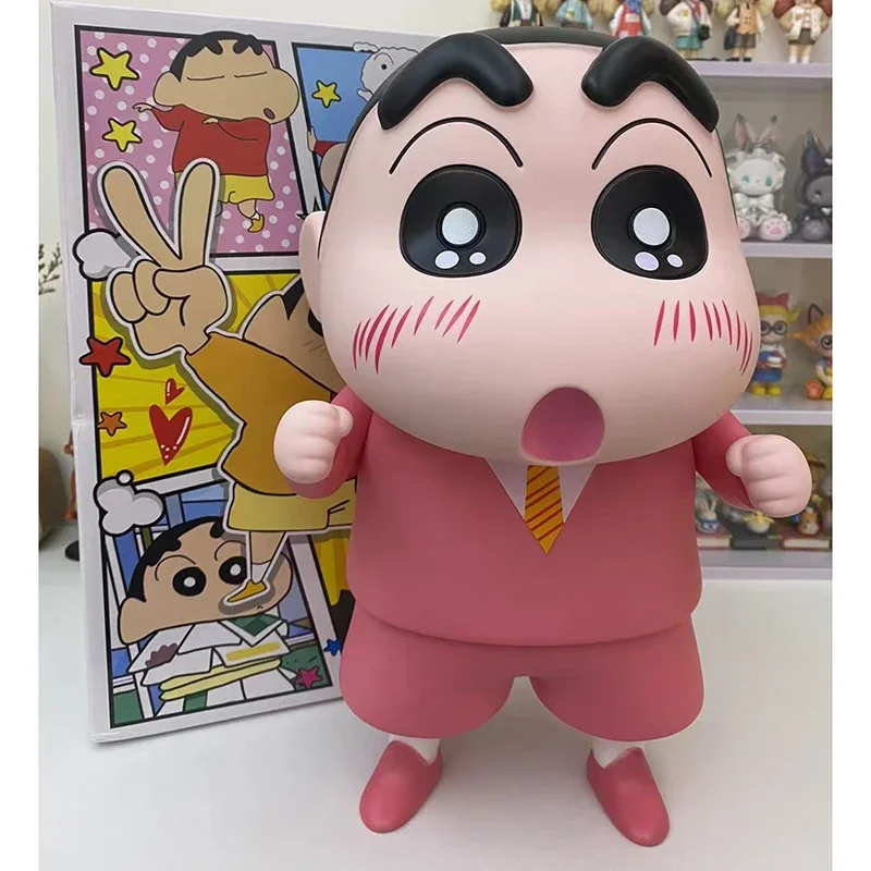 42cm Crayon Shin-Chan figuras อะนิเมะ Shin Chan ของเล่นตุ๊กตาขยับแขนขาได้มังงะ Kawaii Doll Collection ของขวัญสำหรับเด็ก