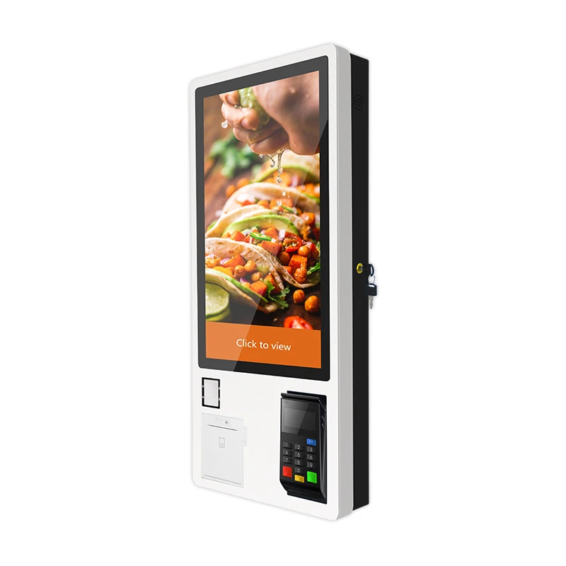 Payment Kiosks Touch Screen Kiosk 24 Inch Wall-mounted Pos Machine Self Ordering Payment Terminal Kiosk Self Service