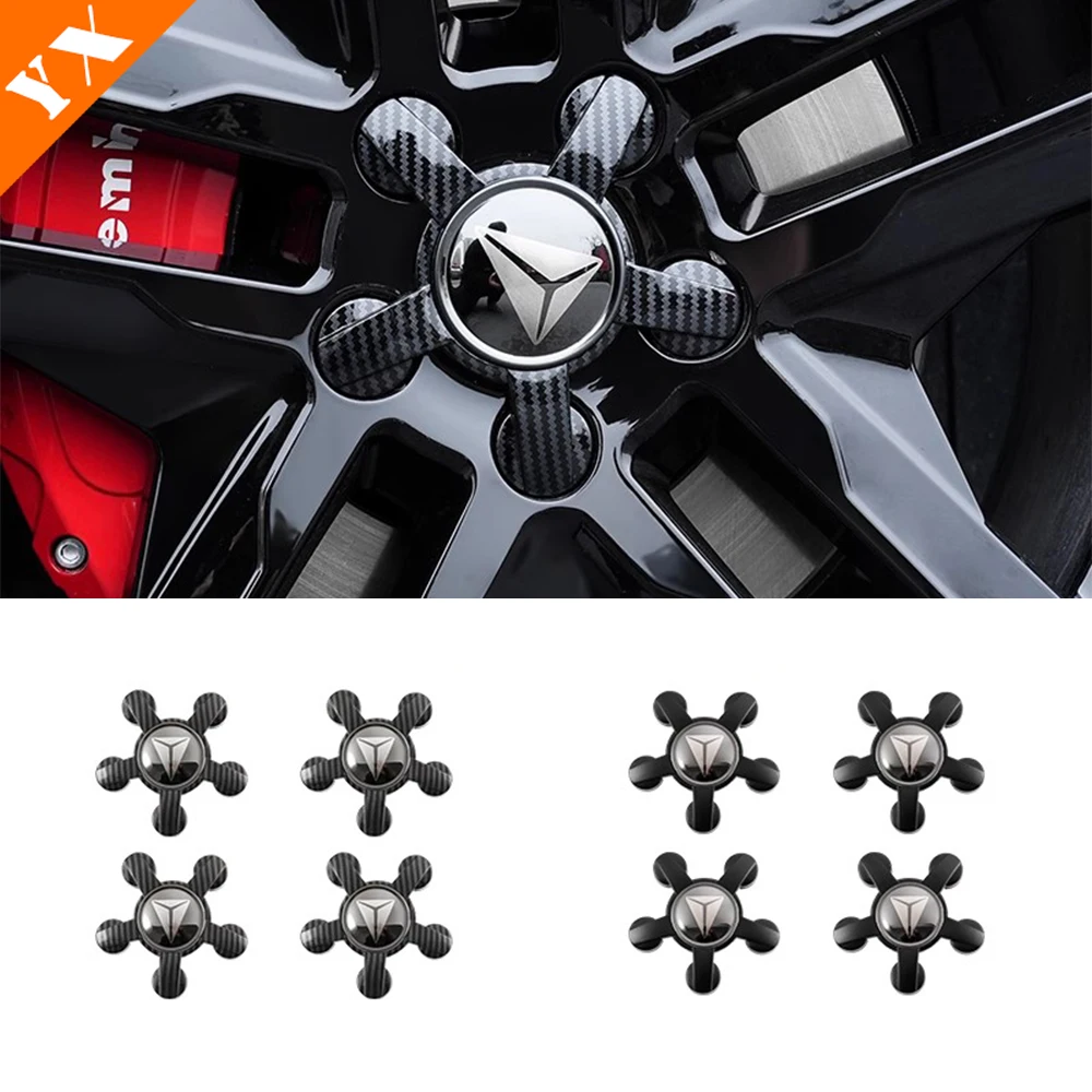 

2024 2025 2026 For changan deepal SL03 accessories plastic Carbon Five Claw Wheel Hub Cap,Car Wheel Decoration Protective Cover