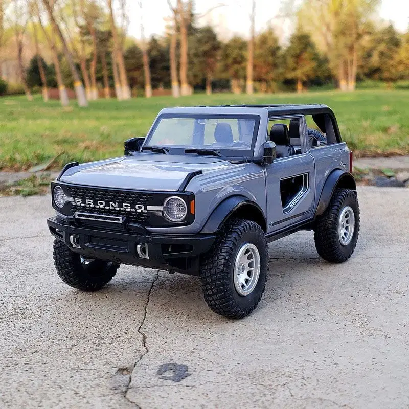 1/32 Ford Bronco Lima Alloy Car Model Diecast Metal Toy Off-road Vehicles Model Simulation Sound Light Collection Childrens Gift