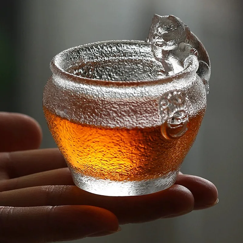 Forbidden City cat cup master cup ancient dewaxing glazed kung fu teacup tea merchandise cup gift glazed ten thousand Buddha
