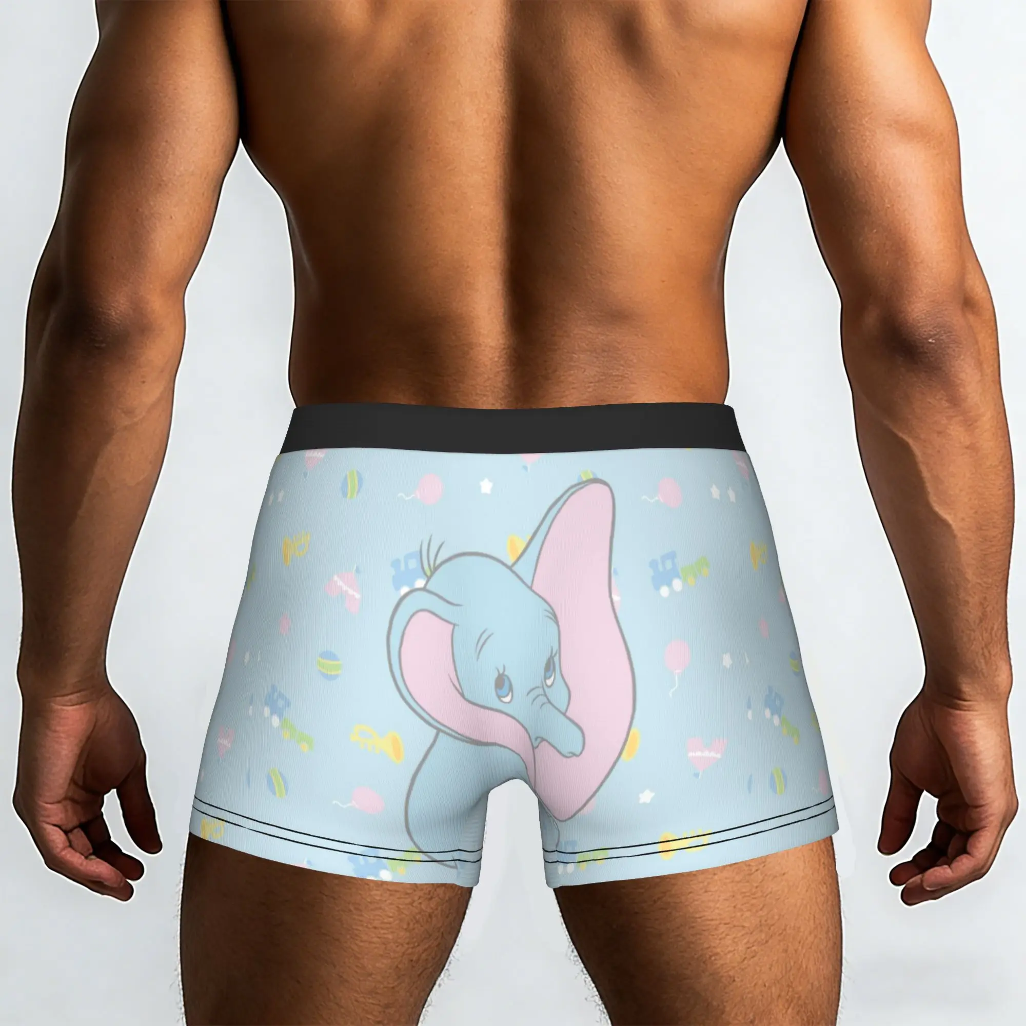 Custom D-Dumboes Cartoon Boxers Shorts Men's Cute Elephant Briefs Underwear Fashion Underpants