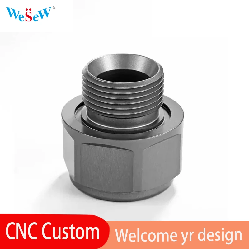 OEM CNC Machining Turning Screws Fasteners Stainless Steel Precision Mechanical Parts Drilled Hollow Threaded Hardware Component