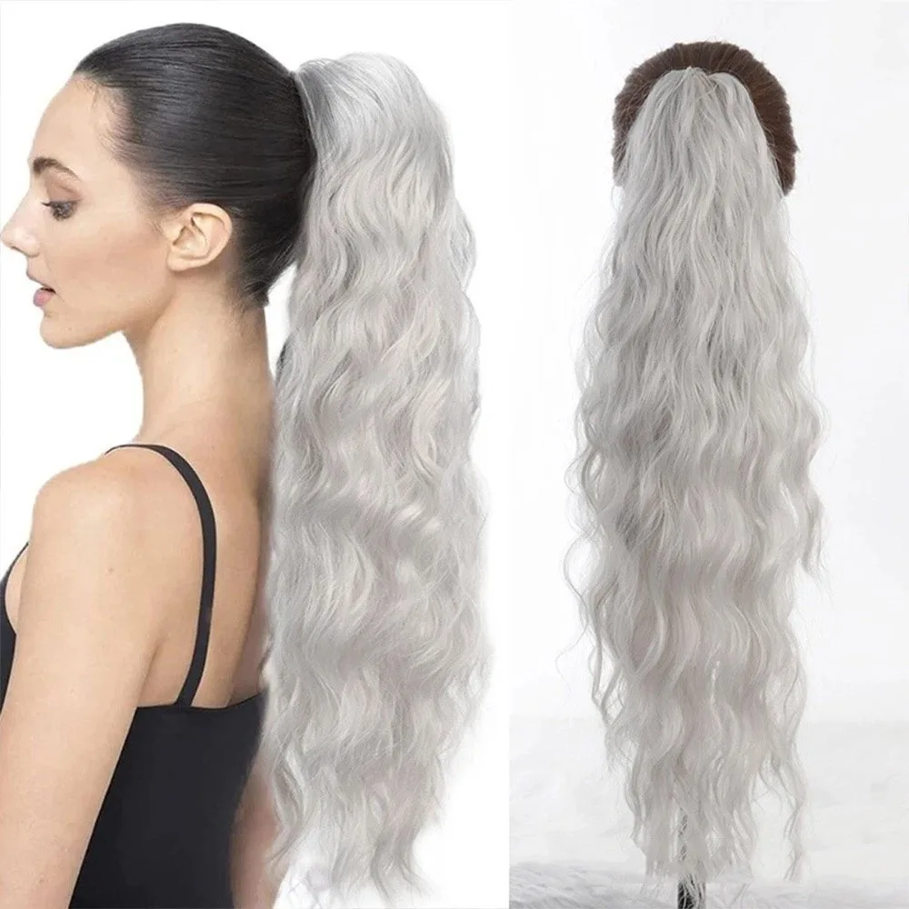 Synthetic Hair Ponytail Extension Long Wavy Curly Hair Ponytail Hair Fluffy Texture Natural Clip in Hair Hair Accessories