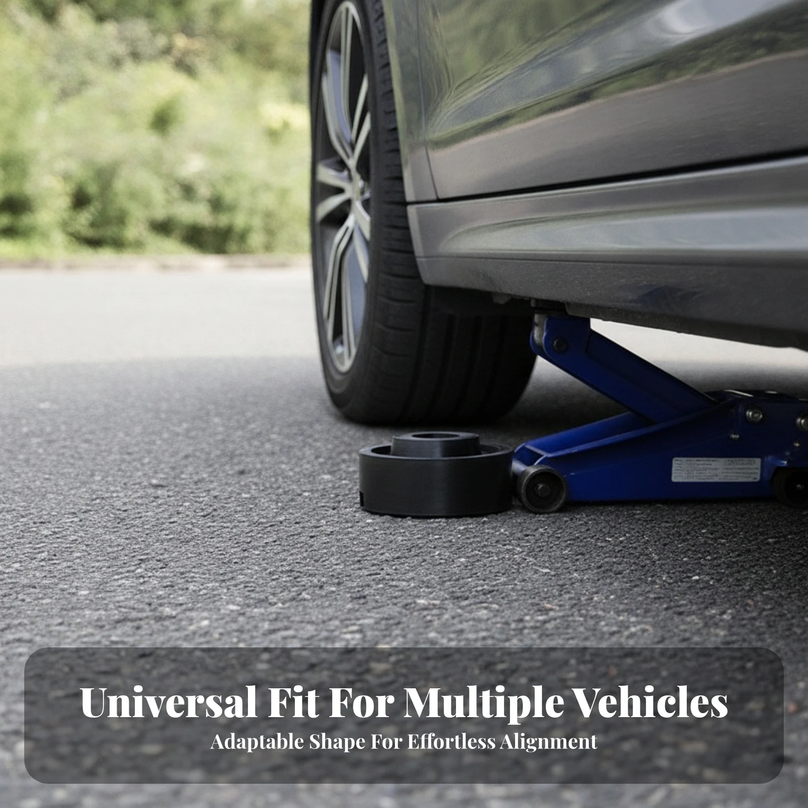 

Jack Support Block Side Notch Rubber Jack Pad Rubber Lift Block Textured Auto Part Anti-Slip