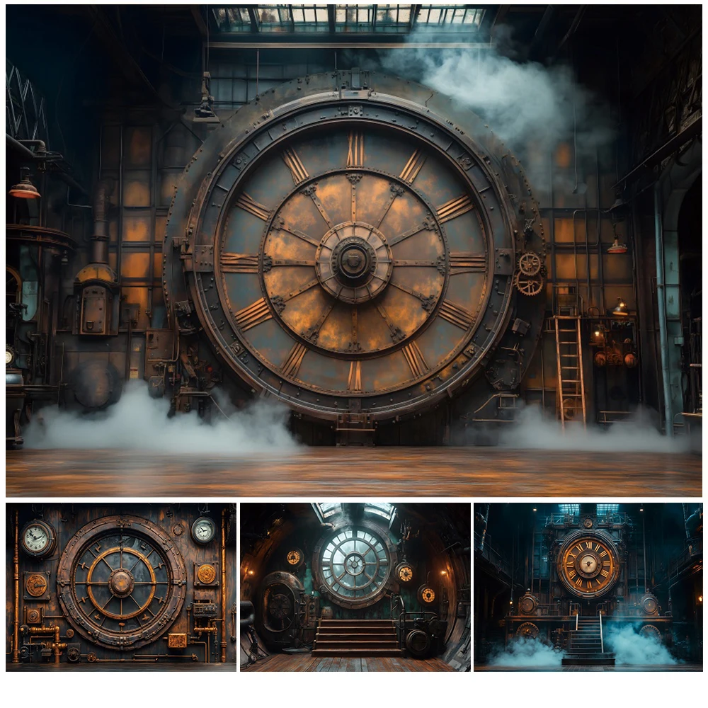 Baby Gear - Horloge mécanique rétro steampunk, toile de