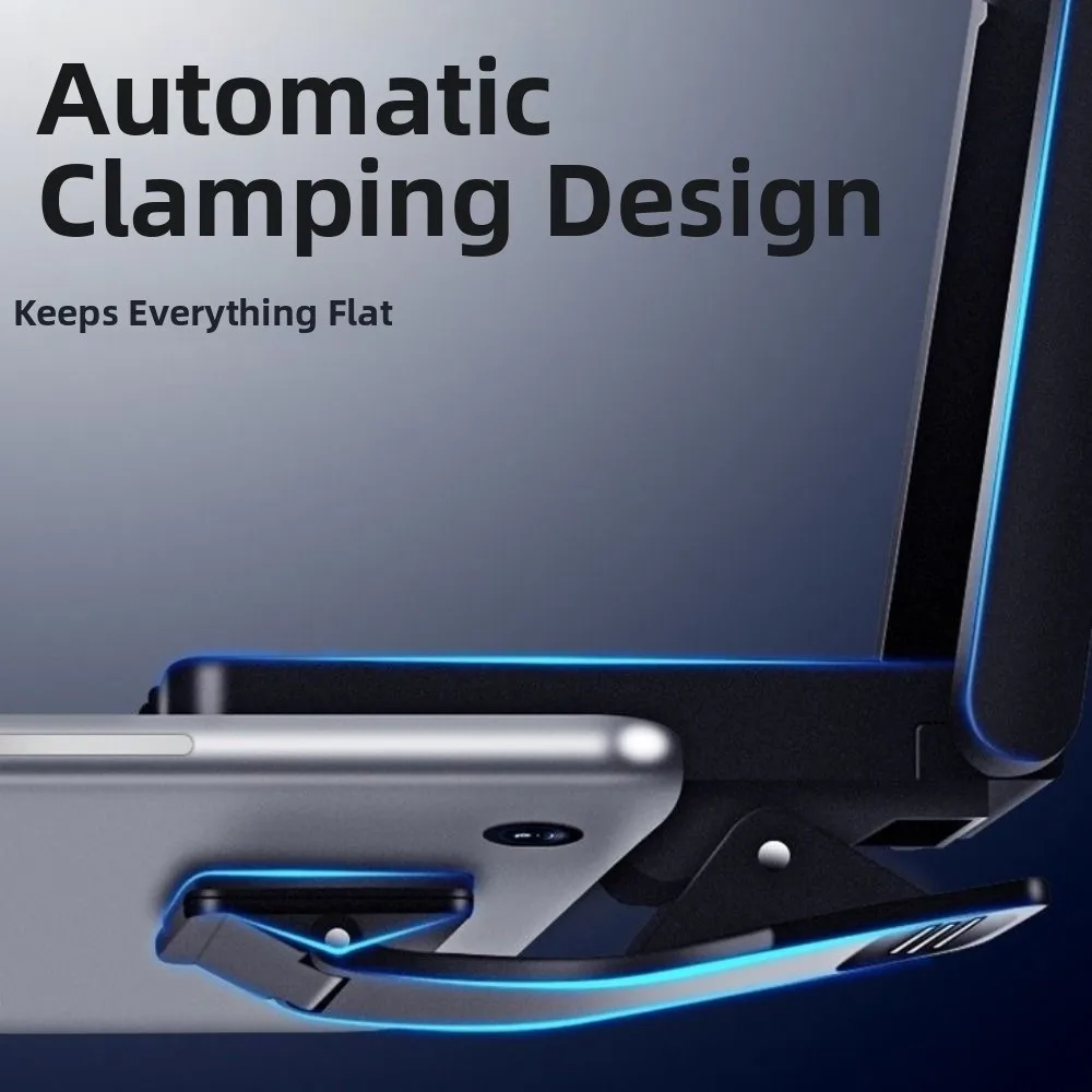 Eye Protection Foldable Desk Lamp USB Charging Adjustable Brightness LED Clip Reading Light Energy Saving 3 Color Book Light