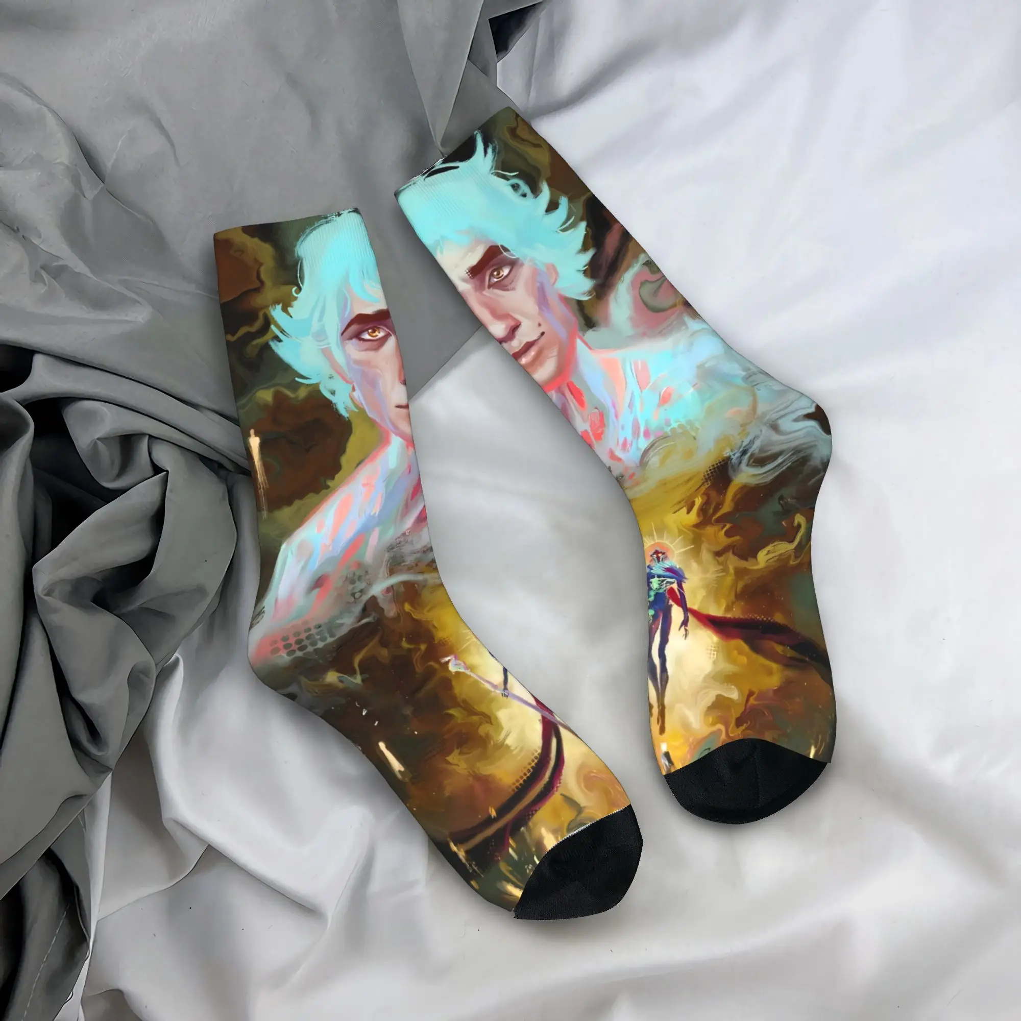

Anime Vi Jayce Caitlyn Viktor Jesus Sevika Stockings 3D Print Gothic Socks Unisex Men Soft Socks Anti-Slip Socks Gift Idea