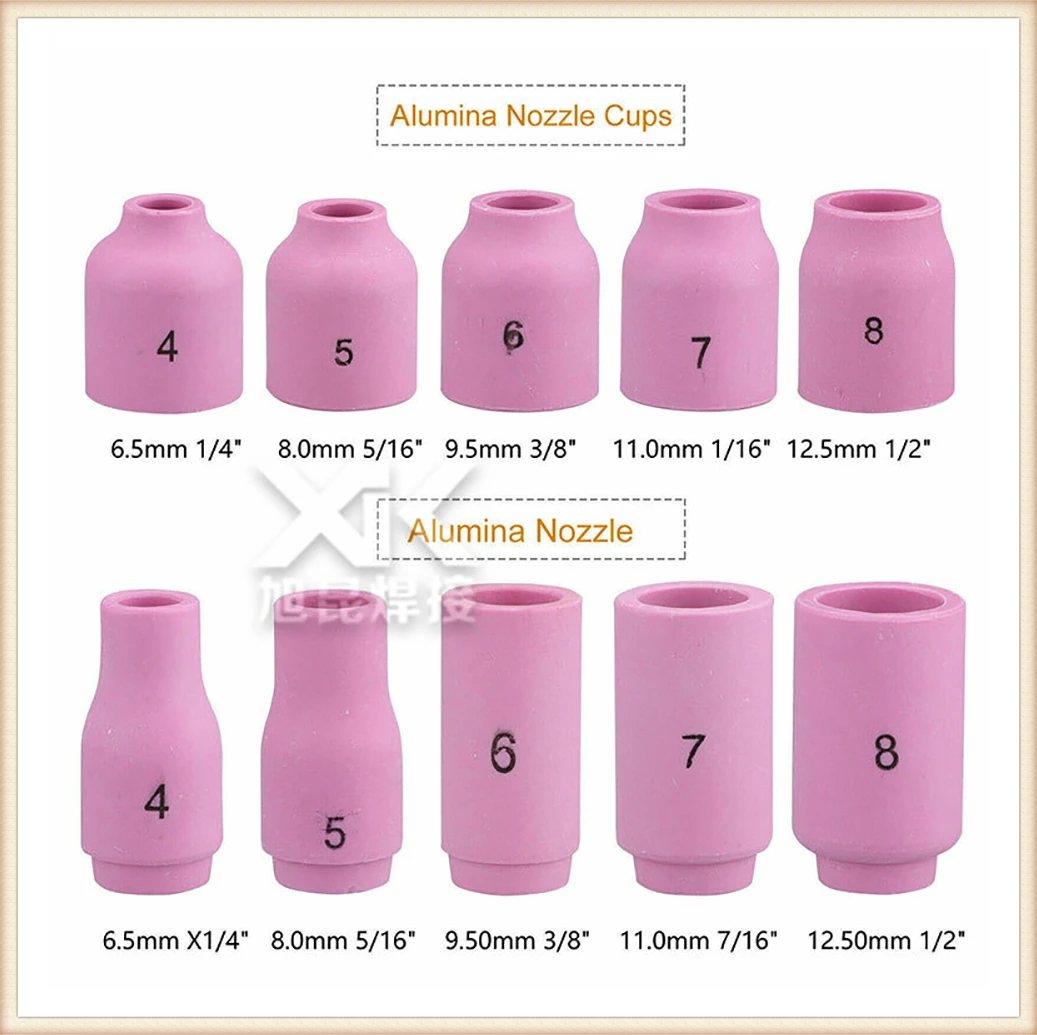 Kits de Ferramentas de solda 49 pçs/set Pinças Lente Gás Copas de Alumina para o Creme Bico para WP-17/18/26 Conjuntos de Acessórios de Solda Maçarico