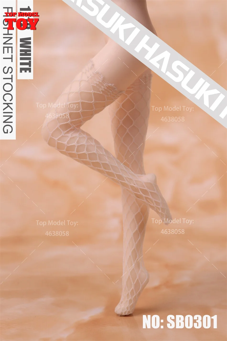 HASUKI SB03 1/12 3D Long Stockings Large Mesh Seamless Stockings Clothes Accessories Fit 6'' Female Soldier Action Figure Body