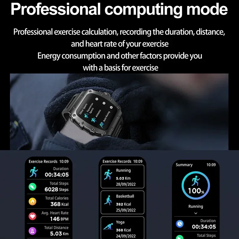 New Trend Smart Watch 1.76 inch AMOLED 3D Dynamic Dial IP67 Waterproof Bluetooth Call NFC Voice Assistant Men Sports Smartwatch view 3