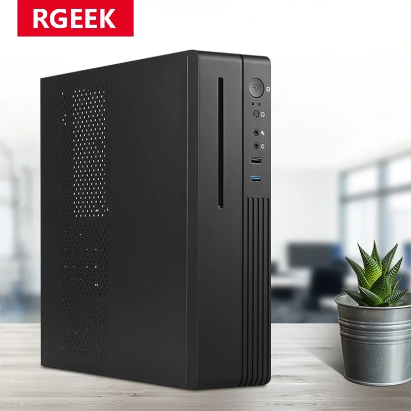 RGeek OEM UX01 SGCC Desktop Micro ATX Cases Fanless Computer PC Chassis USB 3.0 HTPC Mini ITX Case, support customization