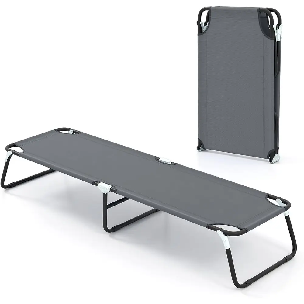 

Складная кровать для кемпинга повышенной прочности с нескользящим матрасом, портативная, для взрослых и детей, идеальна для активного отдыха на природе