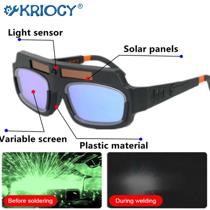 Automatic Darkening Dimming Welding Glasses Anti-glare Argon Arc Welding Glasses Welder Eye Protection Goggles Tools