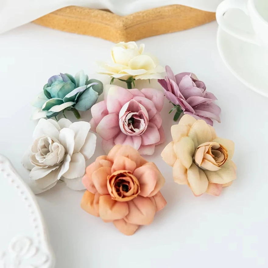 Seiden-Kunstblumen-Narzissen Hochzeitsbrautstrauß Heim Zimmer Büro Vase Tisch Outdoor Garten Deko DIY Geschenk Girlande Haarspange