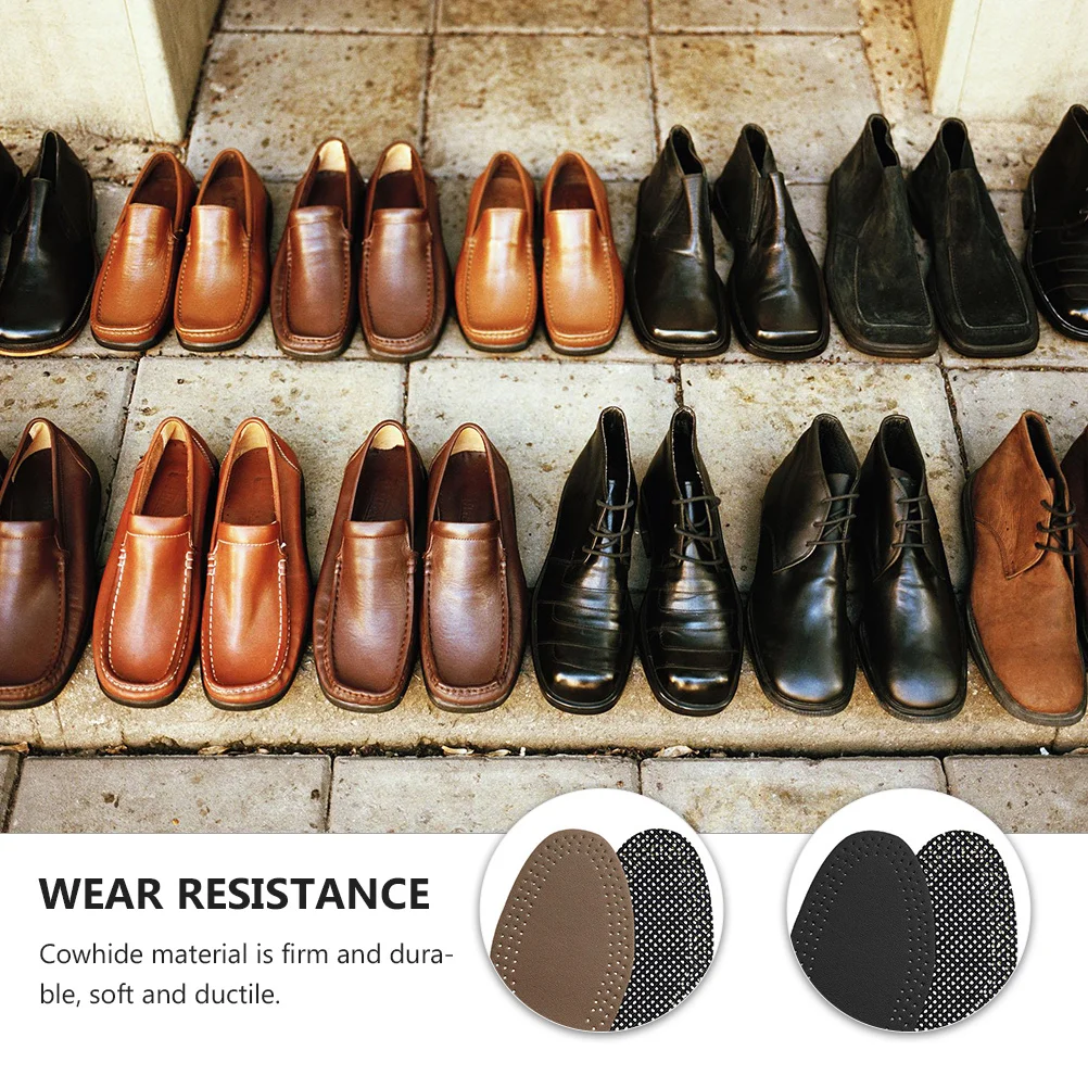 

2 Pairs Men Shoe Insole Cowhide Durable Soft Breathable Shockproof Skidproof Sweat Absorption Insolecomfortable Foot Care Tool