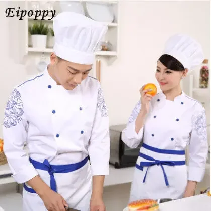 Unisex Kitchen Chef Uniform Bakery Food Service Short Sleeve Breathable Double Breasted Cook Wear Chef Jacket