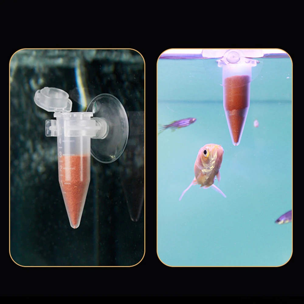 10-1PCS Automatic Fish Feeder Brine Shrimp Feeder Red Worm Feeding Feeder Worm Funnel Cup Fish Feeding Tool Aquarium Accessories