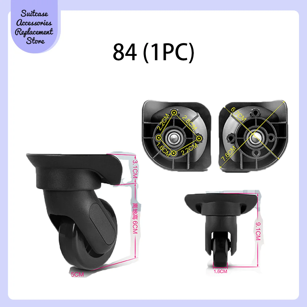 For Samsonite 84 Universal Wheel Replacement Suitcase Rotating Smooth Silent Shock Absorbing Wheels Travel Accessories Wheels