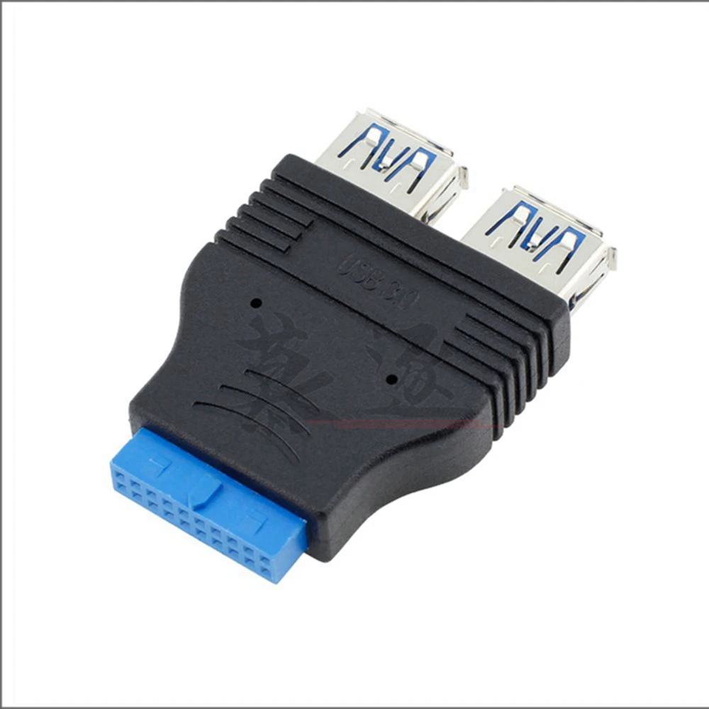 Nova placa-mãe 2 portas usb 3.0 a fêmea para 20 pinos cabeçalho adaptador fêmea conector