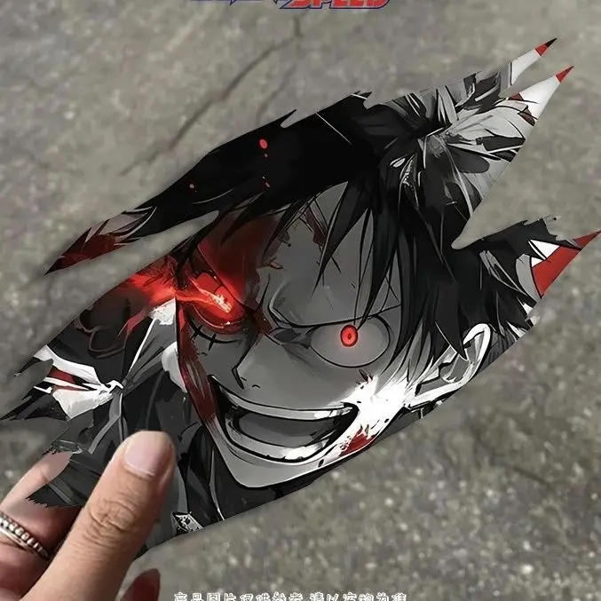 Japanese Anime One Piece Luffy Car Stickers Personalized Creativity Body Decoration Waterproof Motorcycle Stickers