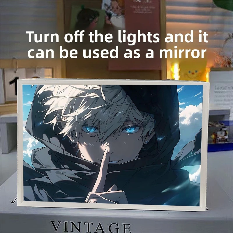 

Jujutsu Kaisen anime cartoon cute mirror lighting art creative Kawaii bedroom atmosphere night light poster decoration gift