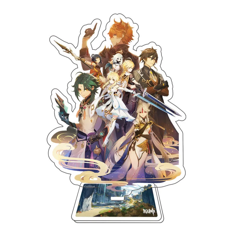 New Anime Genshin Impact Figures Stand Model Baizhu Kaveh Yaoyao Mika Acrylic Standing Models Plate Desk Decor Toys Fans Gifts