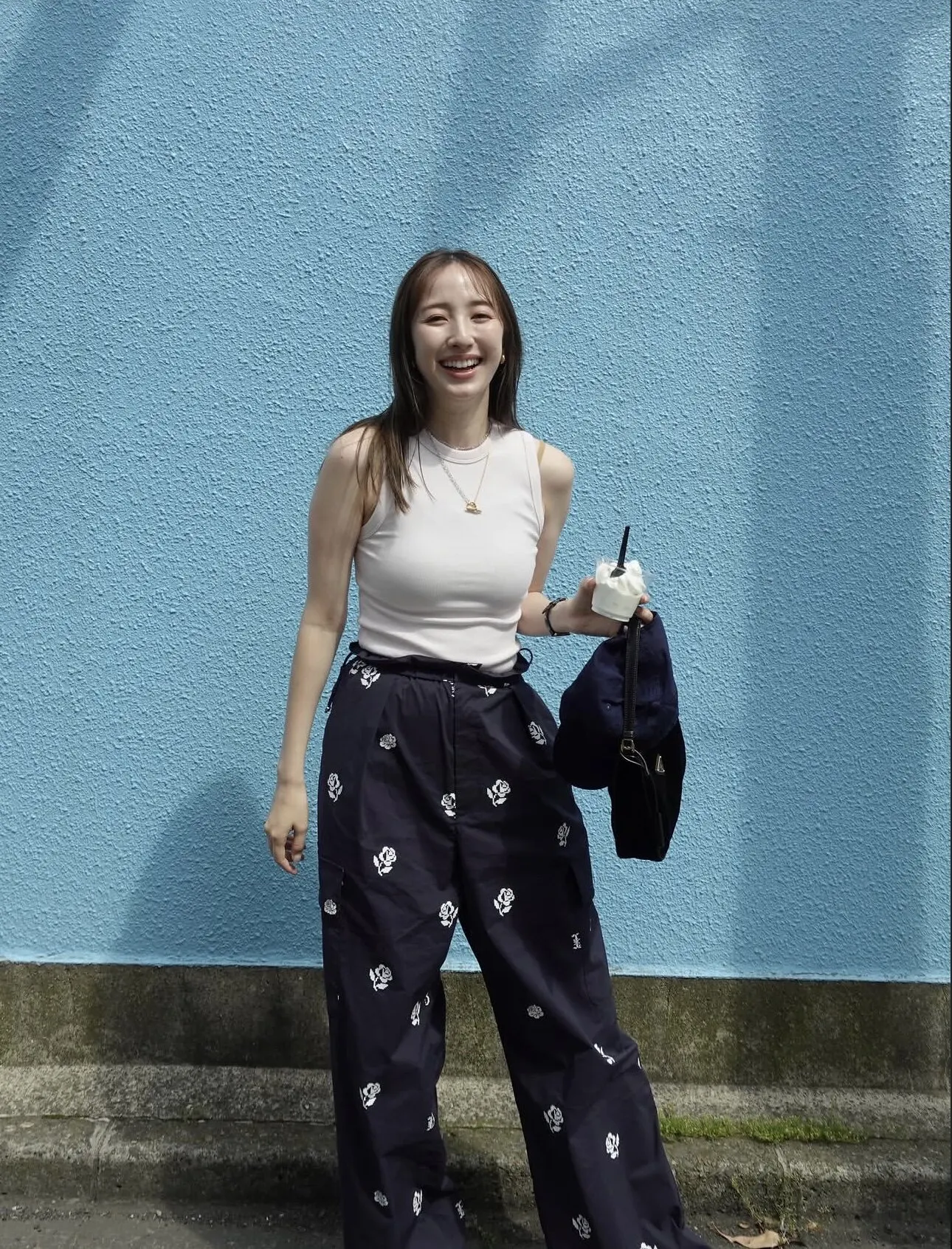 Women's Casual Pants Japanese Style Spring Autumn Ladies Trousers Rose Print Workwear Drawstring Design Wide Leg Long Pants