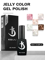 KODI JYJ Semi-permanent Jelly Transparent Colors Gel Varnish for Nails Ice Nude Gel Nail Polish Manicure uv led Natrual Gellac